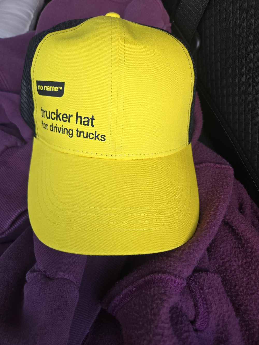 no name Yellow Trucker Hat for Driving Trucks